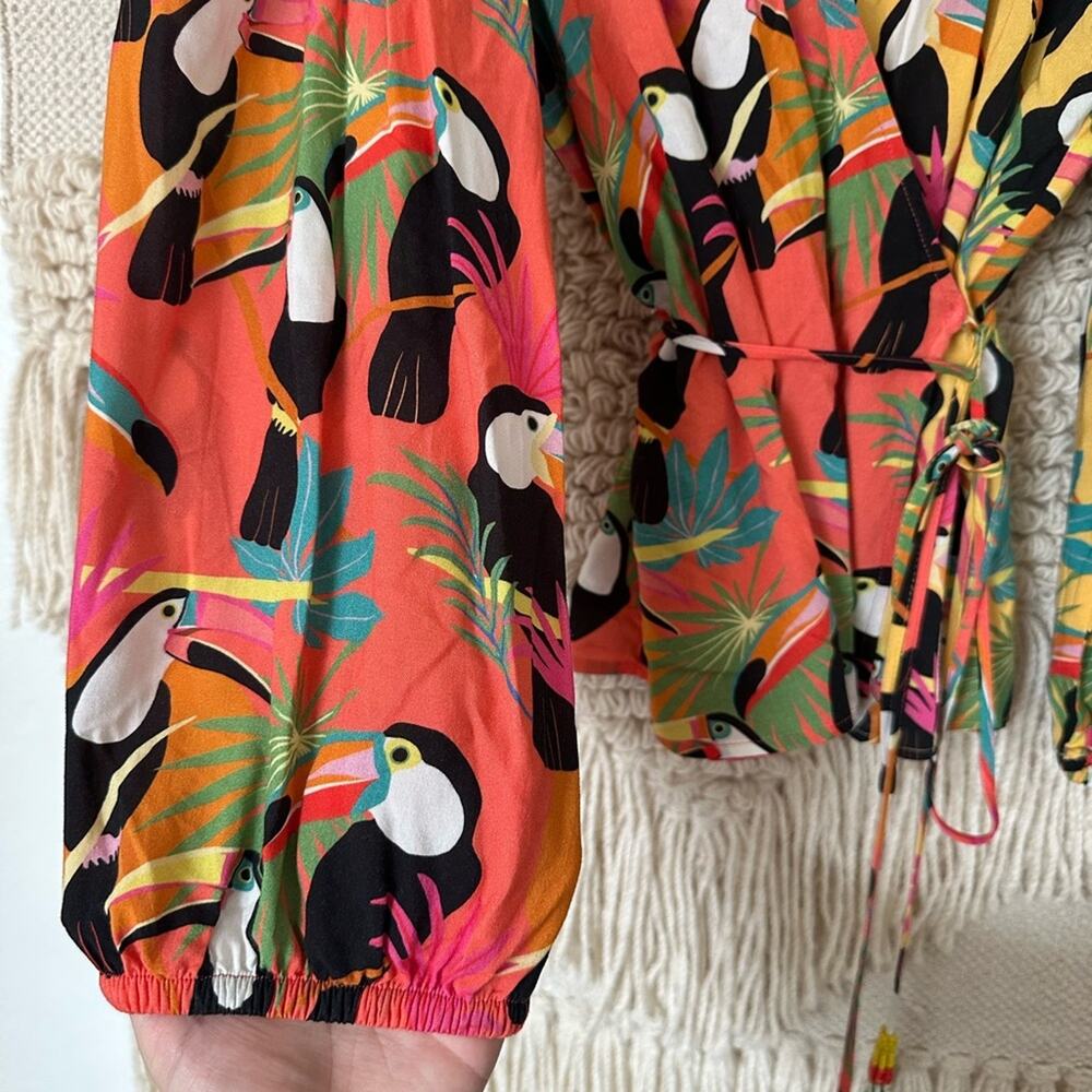 Farm Rio Rainforest Wrap Blouse - Picture 6 of 9